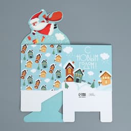 Коробка новогодняя для мини-букетов «С Новым годом», 12×17×10 см