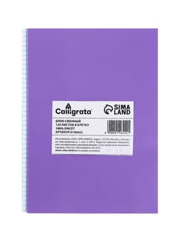 Сменный блок для тетрадей на кольцах А5, 120 листов, в клетку, Calligrata, блок офсет № 160 г/м², белизна 100%