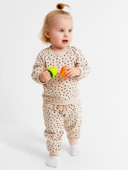 Костюм для девочки (джемпер, брюки) «Крошка Я. Киса», рост 68-74 см, бежевый