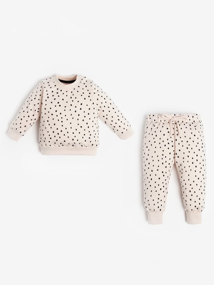 Костюм для девочки (джемпер, брюки) «Крошка Я. Киса», рост 68-74 см, бежевый