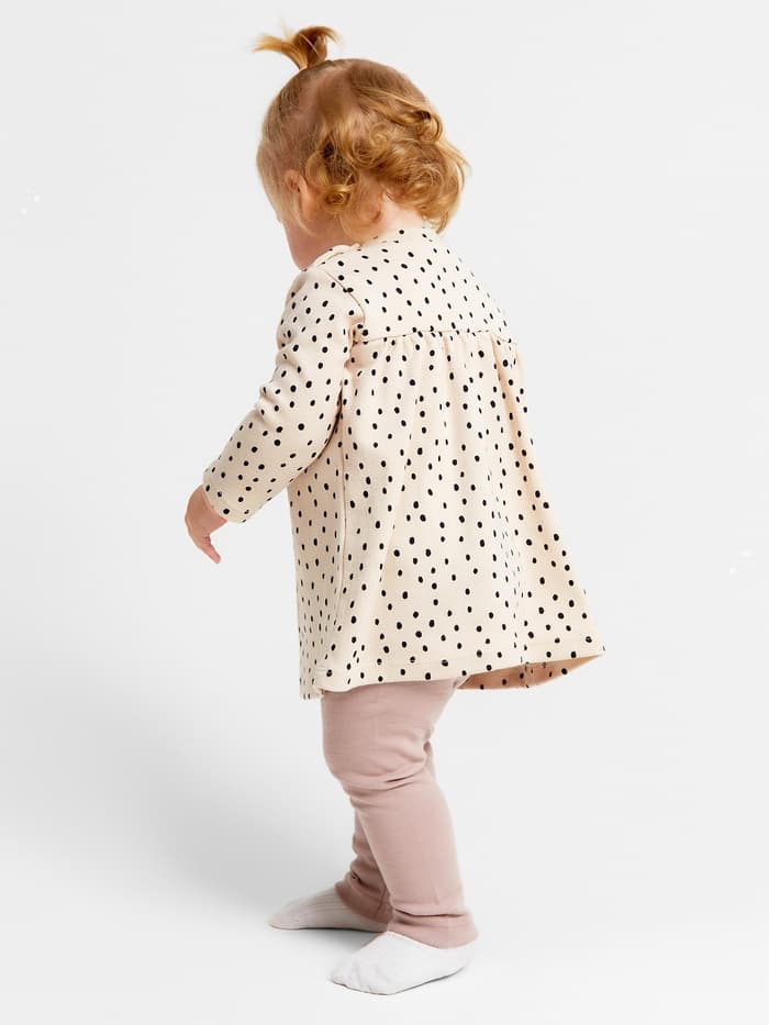 Комплект: платье и легинсы Крошка Я «Киса», рост 68-74 см, бежевый, розовый