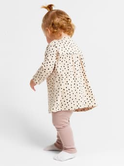 Комплект: платье и легинсы Крошка Я «Киса», рост 68-74 см, бежевый, розовый