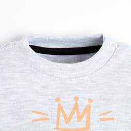 Костюм для девочки (джемпер, брюки) «Крошка Я» Princess, серый, розовый, рост 80-86 см