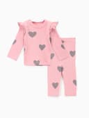 Костюм для девочки (джемпер, легинсы) «Крошка Я. Сердца», розовый, рост 62-68 см
