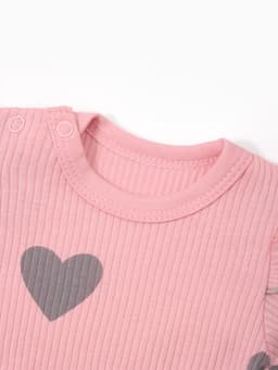 Костюм для девочки (джемпер, легинсы) «Крошка Я. Сердца», розовый, рост 62-68 см