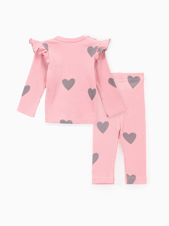 Костюм для девочки (джемпер, легинсы) «Крошка Я. Сердца», розовый, рост 62-68 см