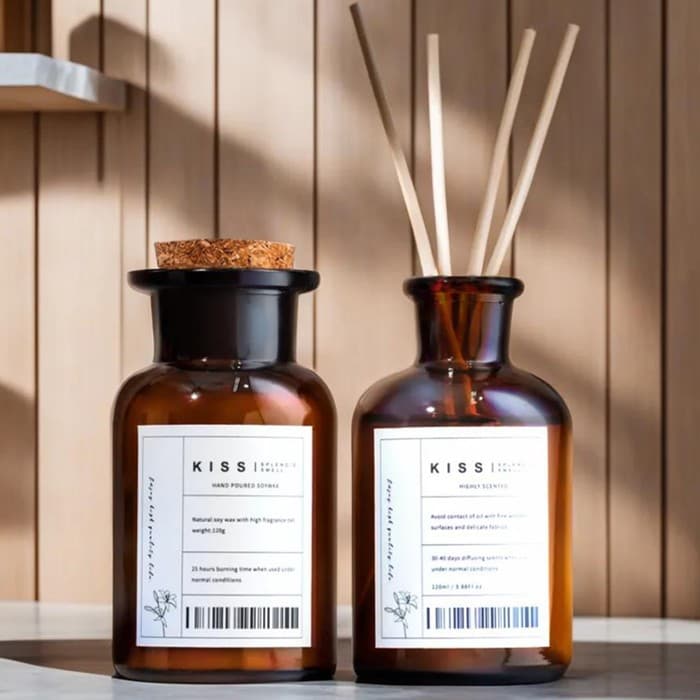 Набор подарочный: диффузор 120 мл, свеча ароматическая, 120 г, можжевельник. лаванда