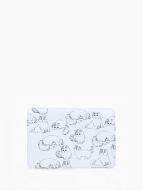 Обложка для проездного, пропуска, с принтом «Котики», белая