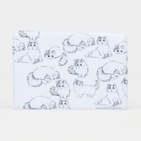 Обложка для проездного, пропуска, с принтом «Котики», белая