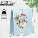 Пакет подарочный новогодний ламинированный «С Новым годом», ML 23×27×11.5 см