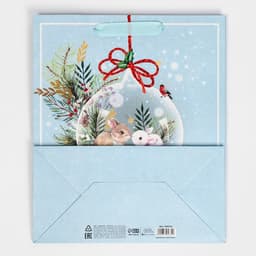 Пакет подарочный новогодний ламинированный «С Новым годом», ML 23×27×11.5 см