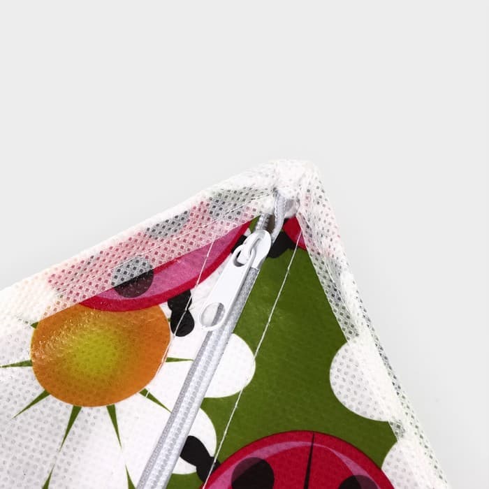 Органайзер для хранения белья Доляна «Божьи коровки», 24 ячейки, 30×33×10 см, зелёный