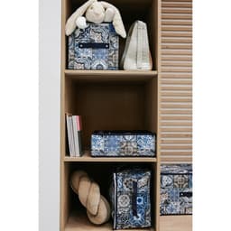 Кофр для хранения вещей Доляна «Мозаика», 45×30×20 см, синий