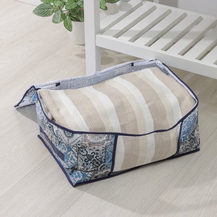 Кофр для хранения вещей Доляна «Мозаика», 45×30×20 см, синий