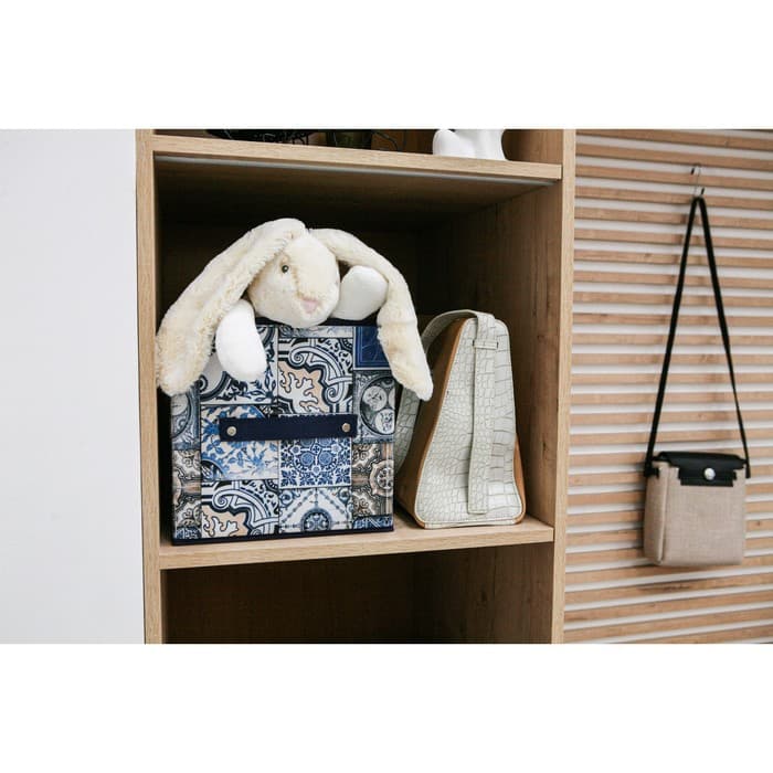 Короб стеллажный для хранения Доляна «Мозаика», 25×25×25 см, синий