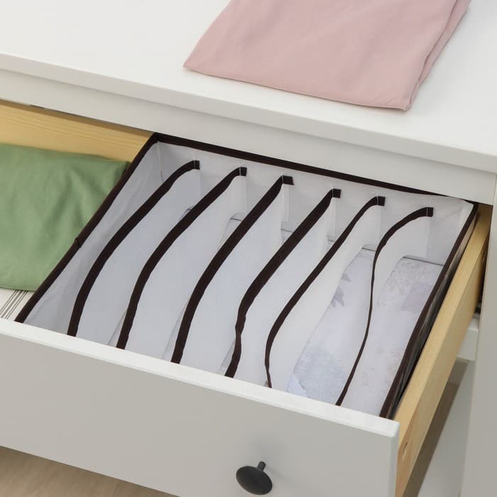 Органайзер для хранения белья Доляна «Астра», 7 ячеек, 34×30.5×10 см, коричневый