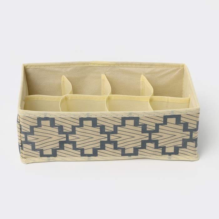 Органайзер для хранения белья Доляна «Гэтс», 8 ячеек, 28×14×10 см, бежевый