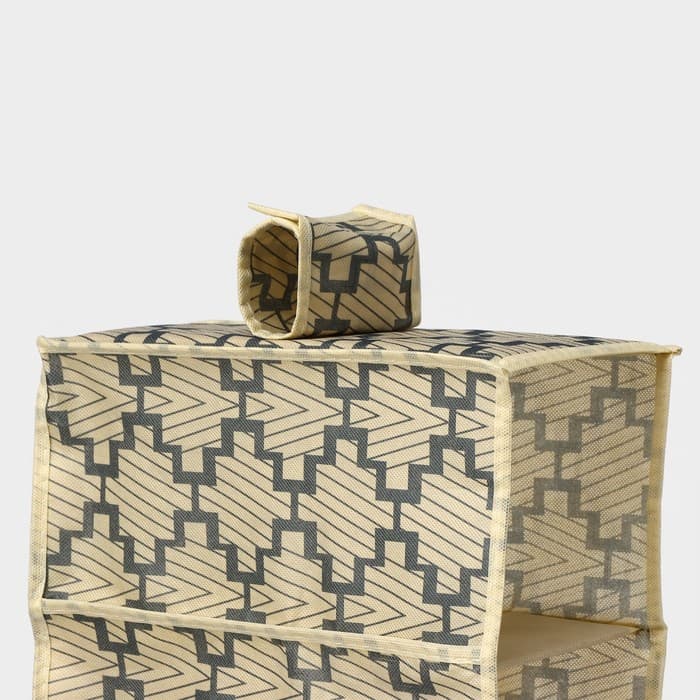 Органайзер подвесной Доляна «Гэтс», 5 отделений, 30×15×70 см, бежевый