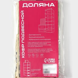 Органайзер подвесной Доляна «Гэтс», 5 отделений, 30×15×70 см, бежевый