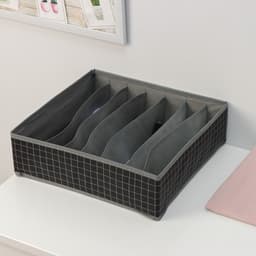 Органайзер для хранения белья Доляна «Кло», 7 ячеек, 34×30.5×10 см, чёрный