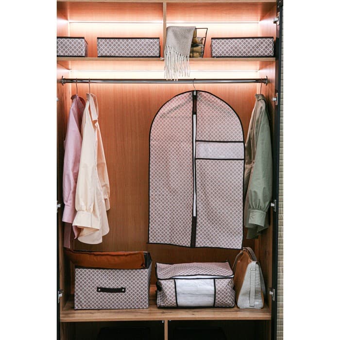 Кофр для хранения вещей Доляна «Браун», 45×30×20 см, коричневый