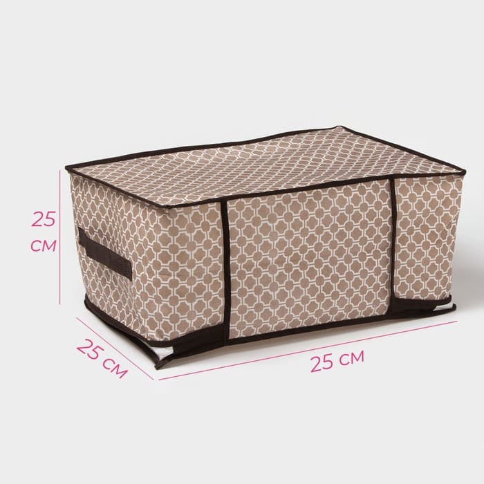 Кофр для хранения вещей Доляна «Браун», 45×30×20 см, коричневый