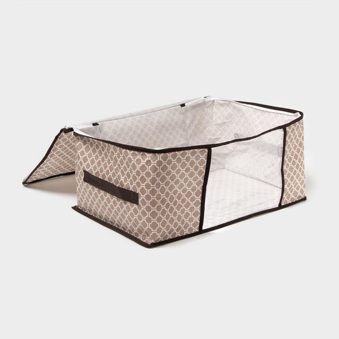 Кофр для хранения вещей Доляна «Браун», 45×30×20 см, коричневый