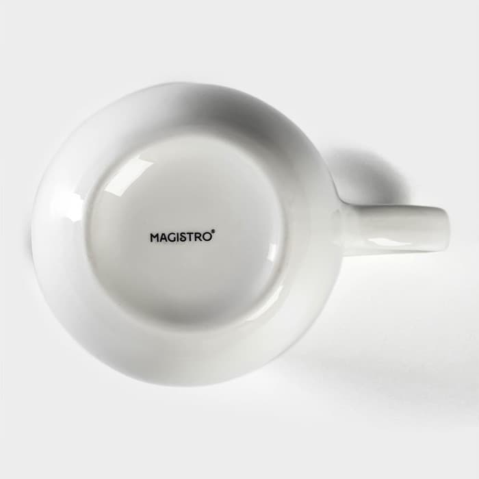Кувшин для воды Magistro «Бланш», 1 л, 13×15 см, фарфор, белый