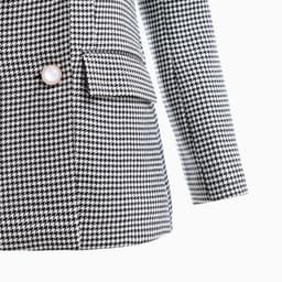 Пиджак женский двубортный MIST, размер 46, цвет чёрный, белый