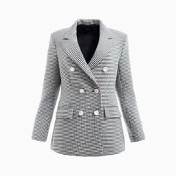 Пиджак женский двубортный MIST, размер 50, цвет чёрный, белый