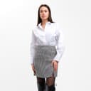 Юбка с разрезом мини женская MIST: Classic Collection, размер 48, чёрная, белая