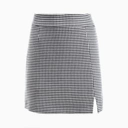 Юбка с разрезом мини женская MIST: Classic Collection, размер 48, чёрная, белая