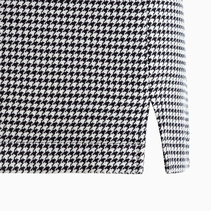 Юбка с разрезом мини женская MIST: Classic Collection, размер 48, чёрная, белая