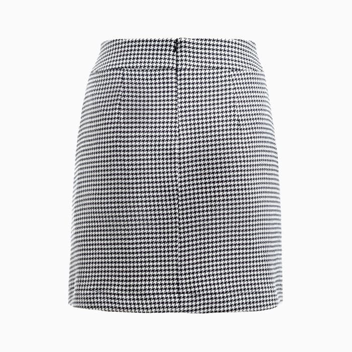 Юбка с разрезом мини женская MIST: Classic Collection, размер 48, чёрная, белая