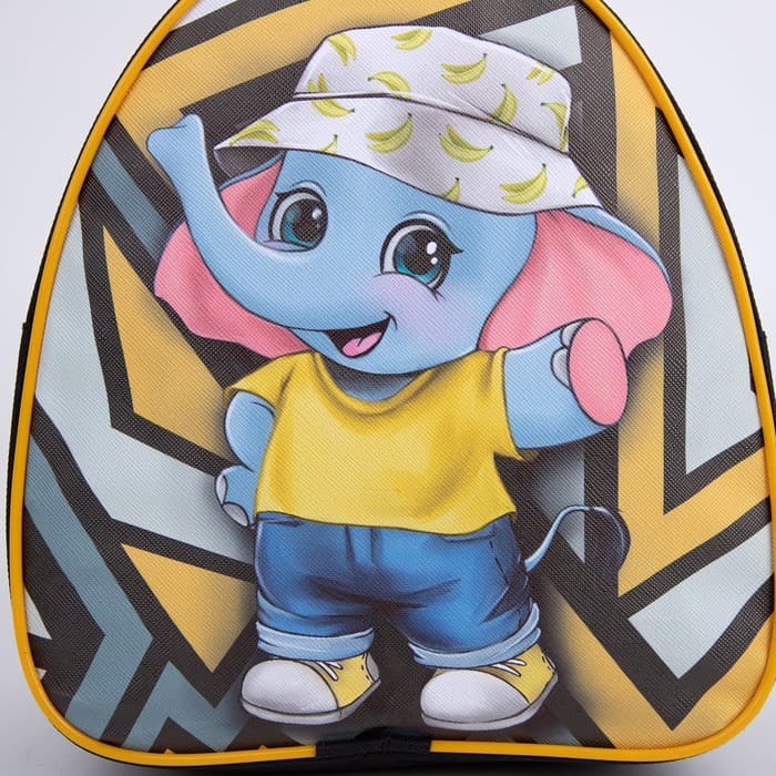 Рюкзак детский для мальчика «Слоник в панамке», 23×20.5 см, отдел на молнии