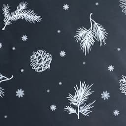 Плёнка упаковочная на Новый год глянцевая «Шишки», белая, 1×5 м