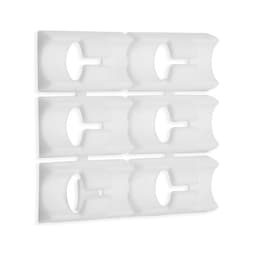 Держатель самоклеящийся для проводов и гирлянд ТУНДРА, 28×16×9 мм, белый, 12 шт.