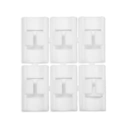 Держатель самоклеящийся для проводов и гирлянд ТУНДРА, 28×16×9 мм, белый, 12 шт.