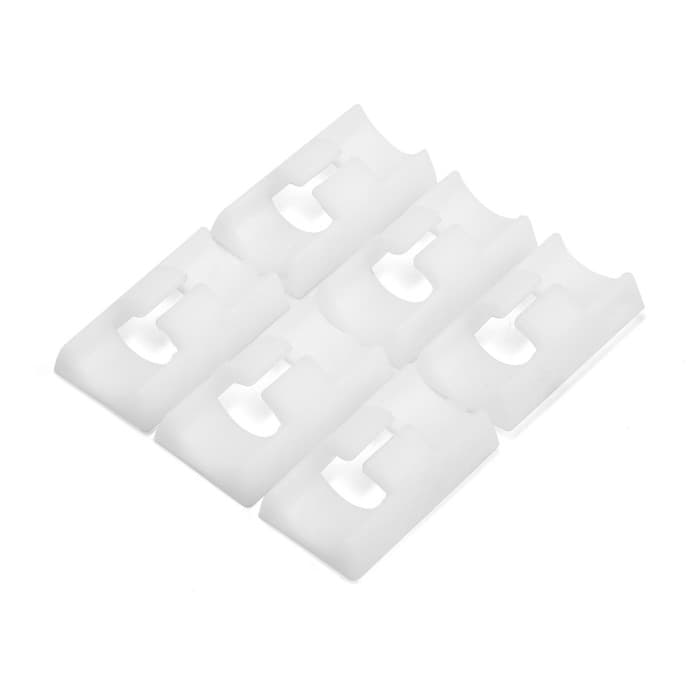 Держатель самоклеящийся для проводов и гирлянд ТУНДРА, 28×16×9 мм, белый, 12 шт.