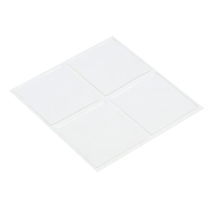 Двусторонние самоклеящиеся держатели ТУНДРА, 33.5×33.5 мм, прозрачные, 4 шт.