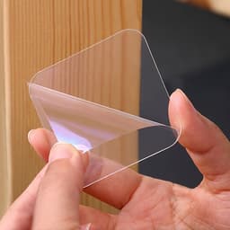 Двусторонние самоклеящиеся держатели ТУНДРА, 33.5×33.5 мм, прозрачные, 4 шт.