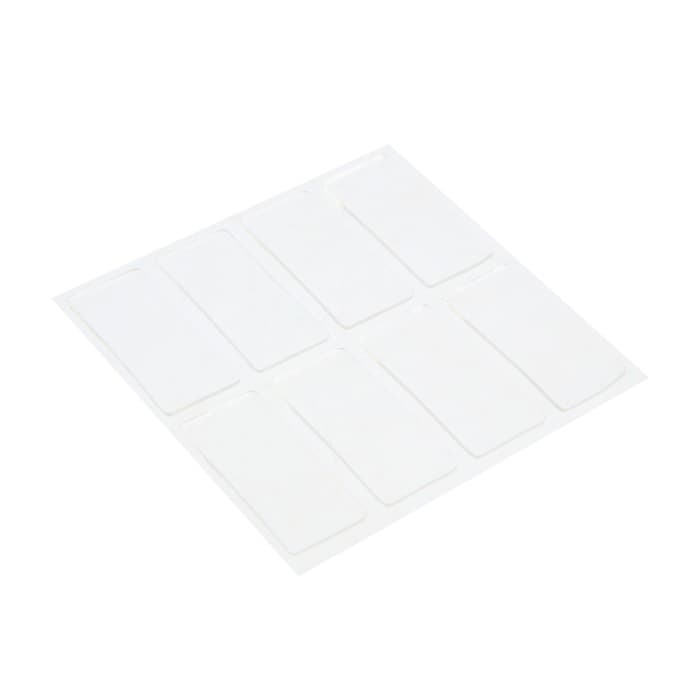 Двусторонние самоклеящиеся держатели ТУНДРА, 33.5×15.25 мм, прозрачные, 8 шт.