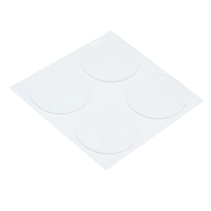 Двусторонние самоклеящиеся держатели ТУНДРА, d=33.5 мм, прозрачные, 4 шт.