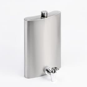Фляжка Мастер К, 1.8 л, с краником, подарочная, армейская, 60 oz, нержавеющая сталь, серебристая