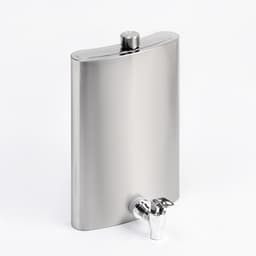 Фляжка Мастер К, 1.8 л, с краником, подарочная, армейская, 60 oz, нержавеющая сталь, серебристая