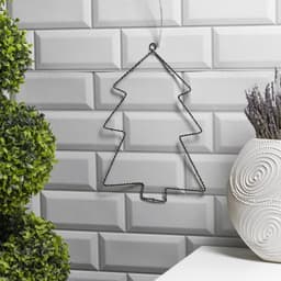 Светодиодная фигура «Ёлка» 20×29 см, металл, батарейки ААх2 (не в комплекте), свечение тёплое белое