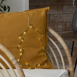 Светодиодная фигура «Ёлка» 20×29 см, металл, батарейки ААх2 (не в комплекте), свечение тёплое белое