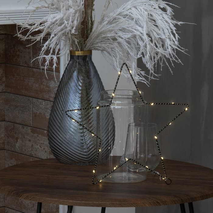 Светодиодная фигура «Звезда» 28×28 см, металл, от батареек ААх2, свечение тёплое белое