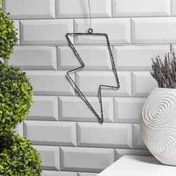 Светодиодная фигура «Молния» 16×29 см, металл, от батареек ААх2, свечение тёплое белое