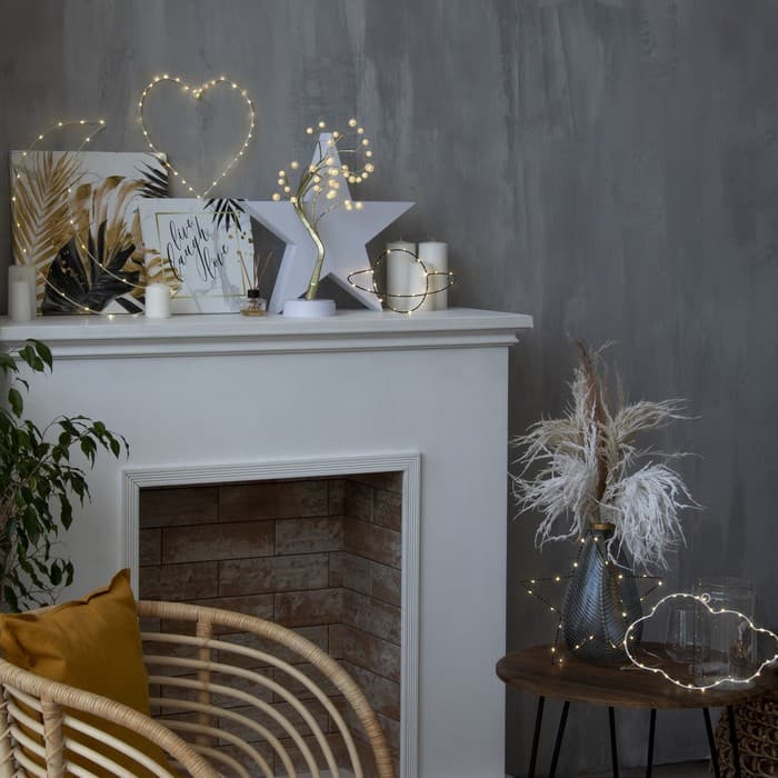 Светодиодная фигура «Облако» 29.5×18 см, металл, от батареек ААх2, свечение тёплое белое